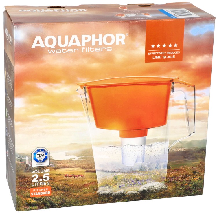 Dzbanek filtrujący Aquaphor 2,5 l Standard niebieski +  filtr B100-15 opakowanie widok 1