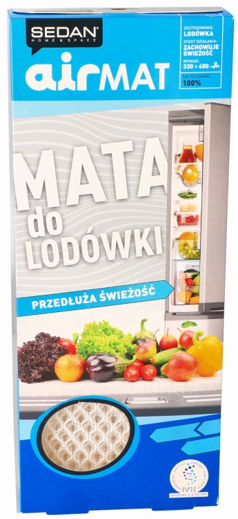 Mata antybakteryjna do lodówki Airmat Sedan 33 cm x 40 cm opakowanie widok 1