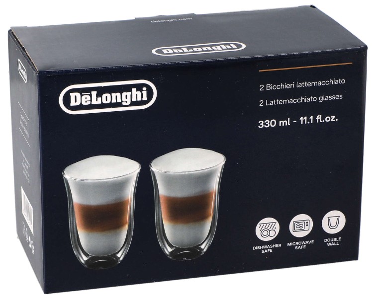 Szklanki termiczne Delonghi do Latte Macchiato 330 ml 2szt opakowanie widok 1