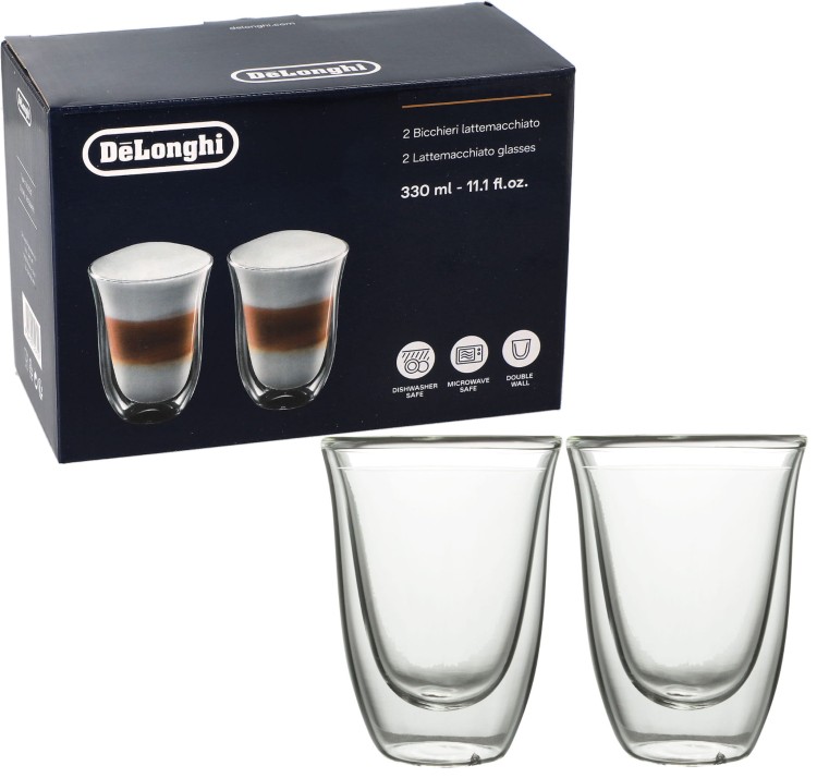 Szklanki termiczne Delonghi do Latte Macchiato 330 ml 2szt