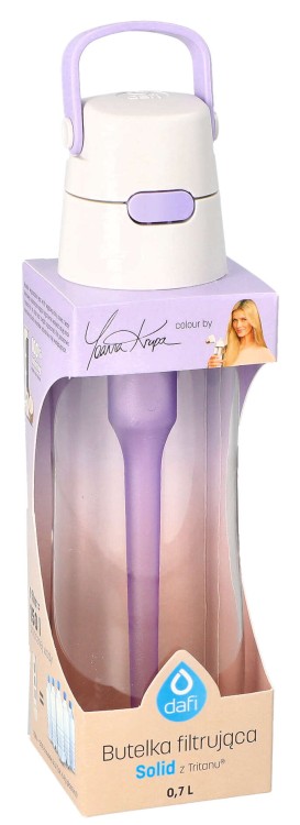 Butelka filtrująca Dafi Solid 0,7 l do wody lawendowa