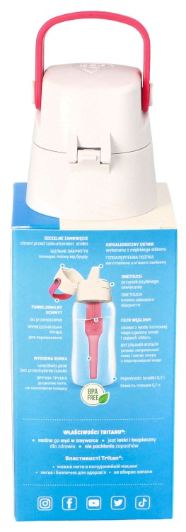 Butelka filtrująca Dafi Solid 0,5 l do wody flamingowa opakowanie widok 2