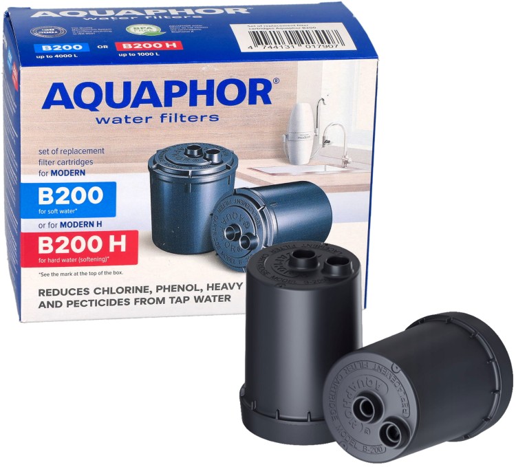 Filtry wody węglowy B200 do Aquaphor Modern 2 szt oryginał