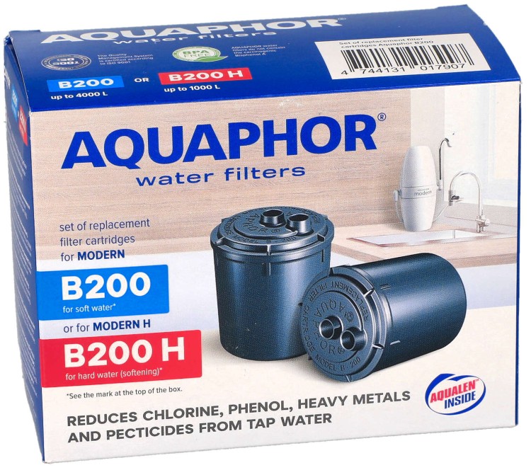 Filtry wody zmiękczający B200-H do Aquaphor Modern 2 szt opakowanie