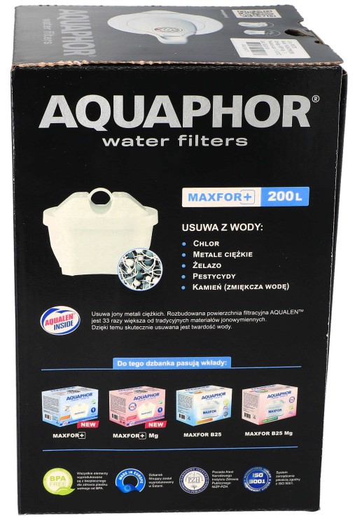 Dzbanek filtrujący wodę Aquaphor Onyx 4.2 l + 3x filtr Mg biały opakowanie widok 1