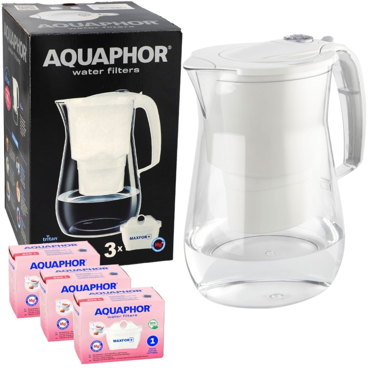 Dzbanek filtrujący wodę Aquaphor Onyx 4.2 l + 3x filtr Mg biały