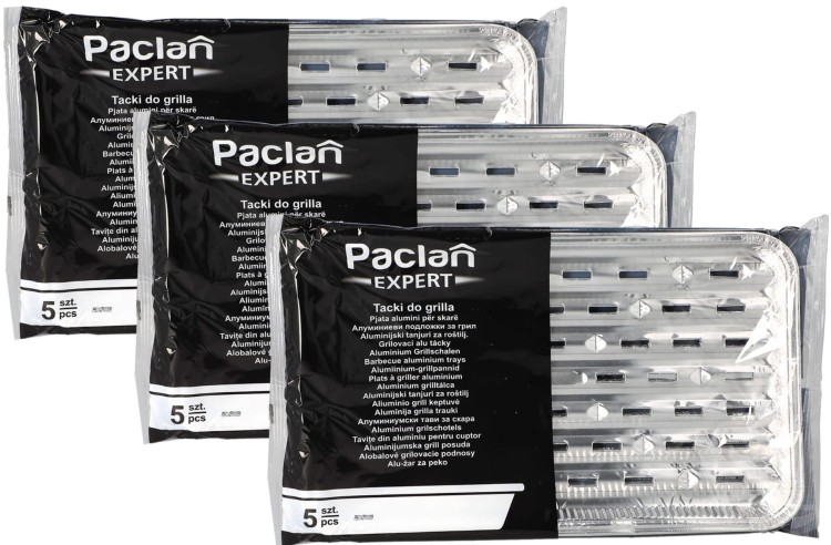 Tacka grillowa aluminium Paclan prostokątna 34 x 22 cm 15 szt widok 2