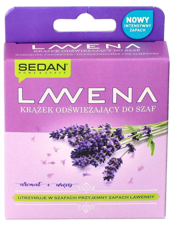 Zapach lawendowy LAWENA do samochodu szafy Sedan opakowanie widok 1