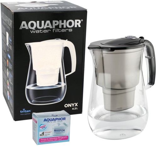 Dzbanek filtrujący wodę Aquaphor Onyx czarny 4.2 l + filtr