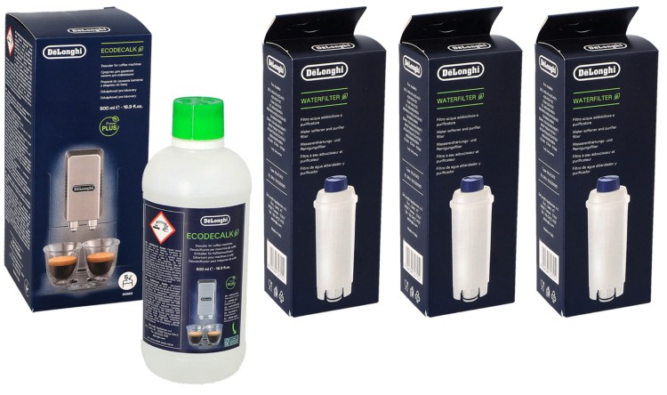 Filtr wody do ekspresu Delonghi x3 + odkamieniacz 0,5 l oryginał