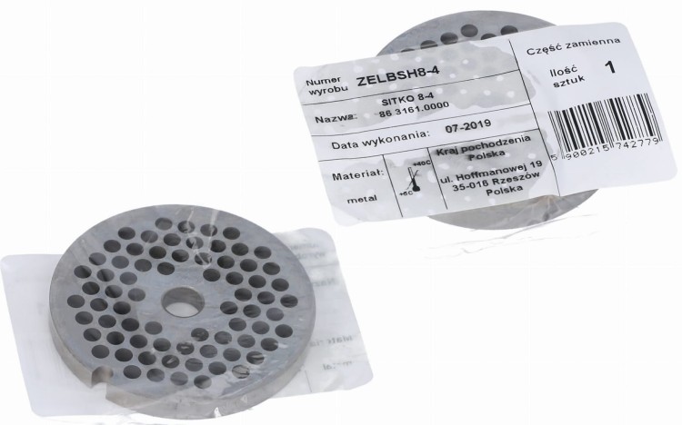 Sitko do maszynki do mielenia mięsa Zelmer nr 8 x 4 86.3161 oryginał