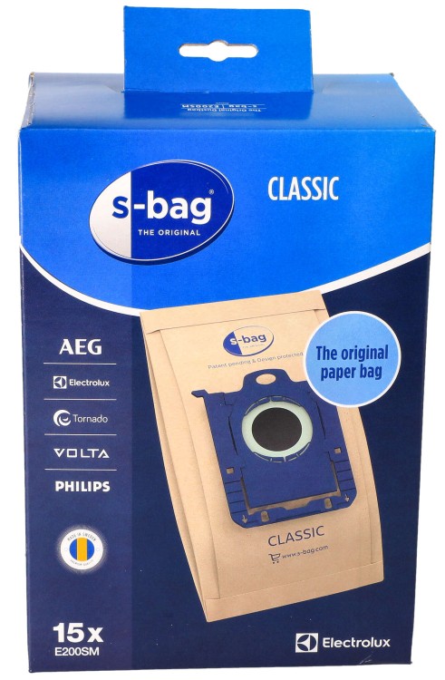 Worki do odkurzacza Electrolux E200SM S-BAG Classic oryginał x15 opakowanie widok 2