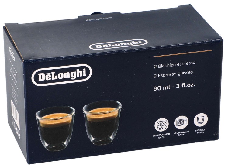 Szklanki termiczne Delonghi do espresso DLSC310 90 ml 2 szt opakowanie widok 1
