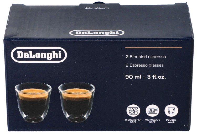 Szklanki termiczne Delonghi do espresso DLSC310 90 ml 2 szt opakowanie widok 2