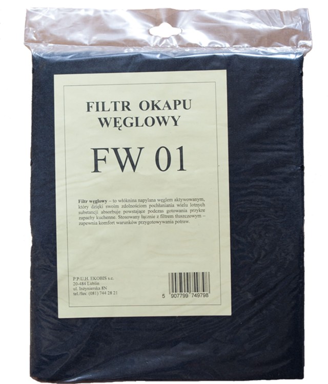 Filtr węglowy okapu kuchennego FW01 uniwersalny