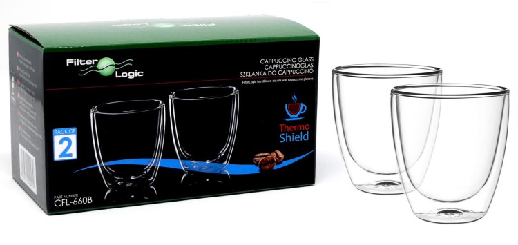 Szklanki termiczne do kawy Cappuccino 2 szt 300ml CFL-660