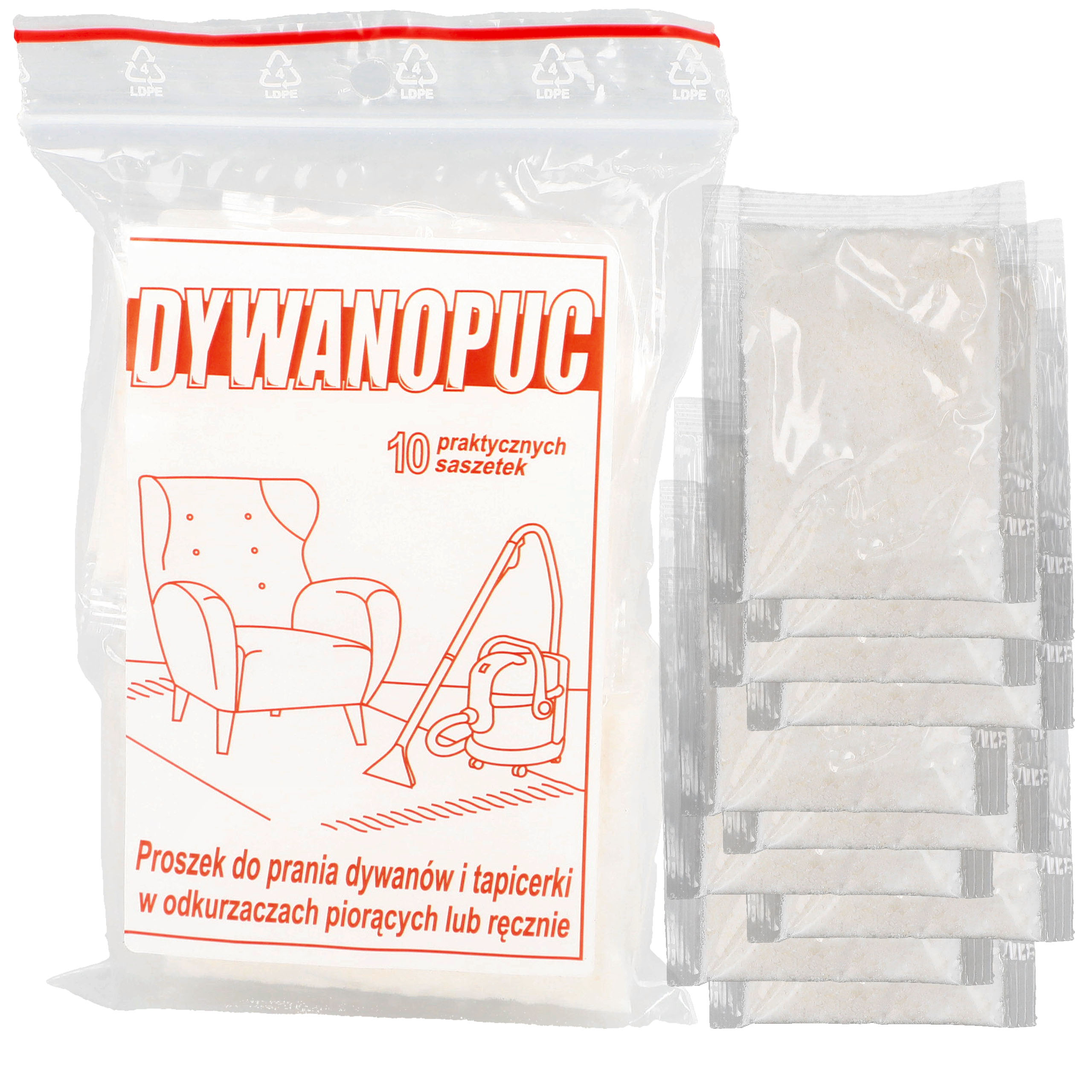 Dywanopuc - Proszek do prania dywanów i tapicerki w odkurzaczach piorących lub ręcznie