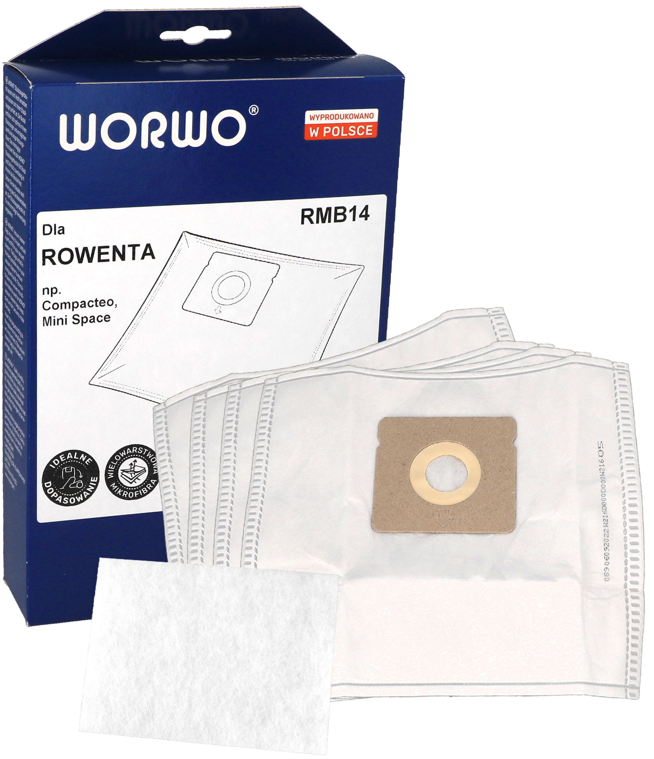 Worki syntetyczne do odkurzacza Rowenta Compacteo ZR004101 RMB14K