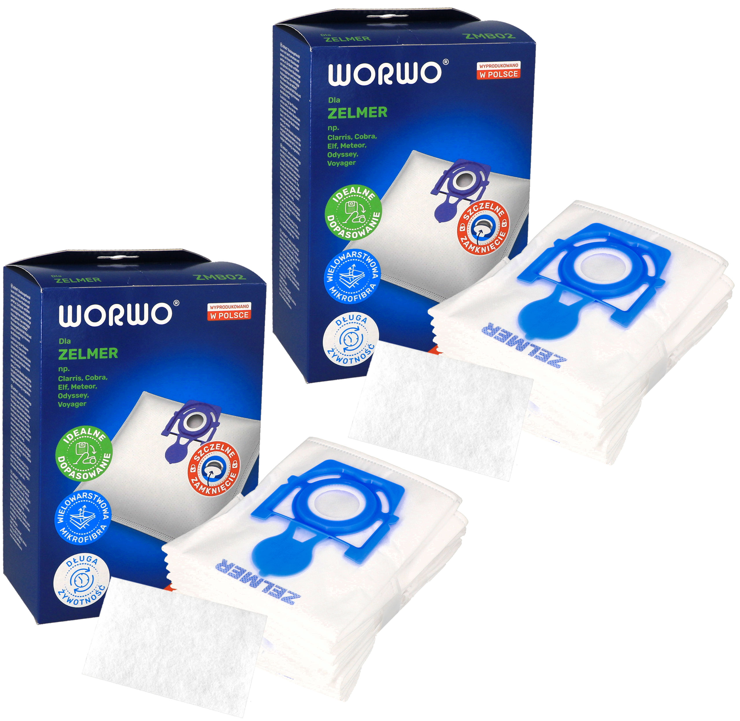 Worki do odkurzacza Zelmer Odyssey Meteor 2 Elf x24 + filtr x6