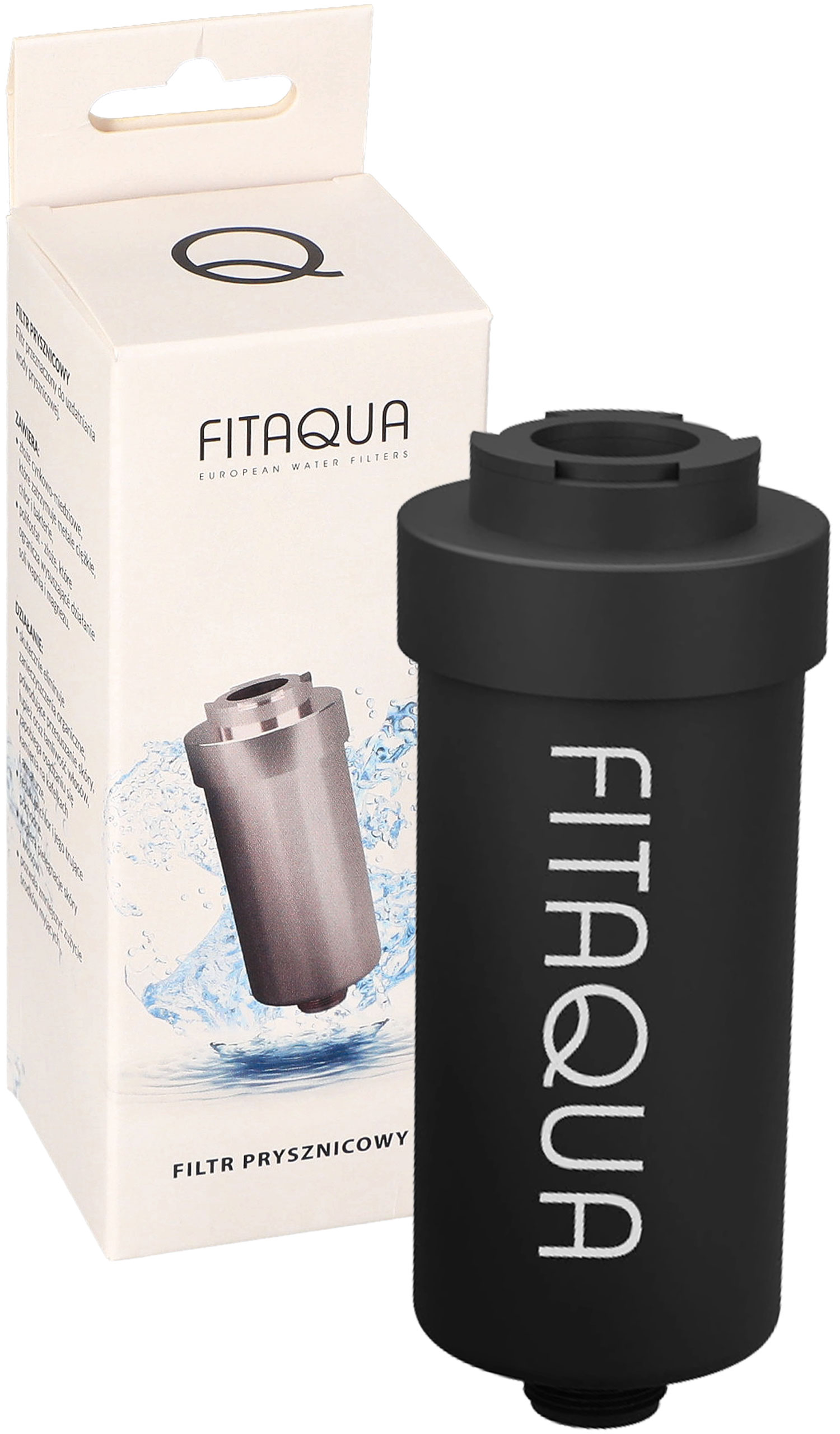 Filtr do wody prysznicowy Fit Aqua Amii AWF-SWR-P-B Czarny