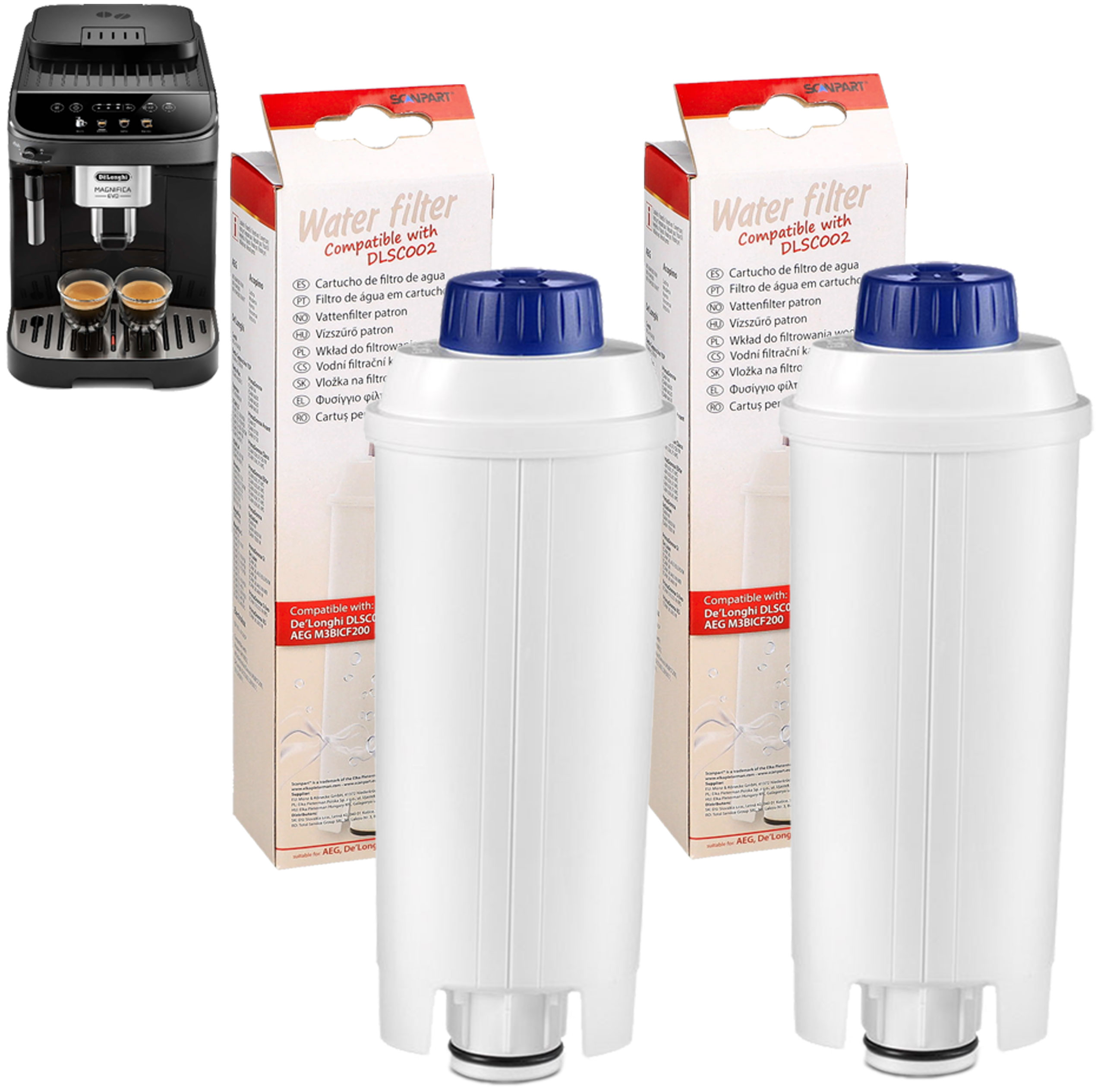 Filtr wody Scanpart do ekspresu Delonghi DLSC002 2 szt