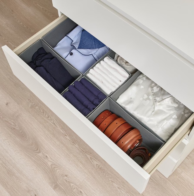 Komplet pojemników 6 szt. ciemnoszary Ikea Skubb