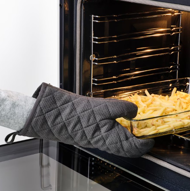 Rękawica kuchenna gruba ochronna szara Ikea Rinnig