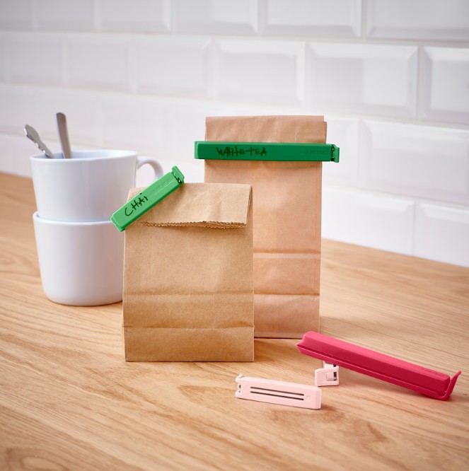 Klips do zamykania torebek komplet 26 szt. Ikea Bevara