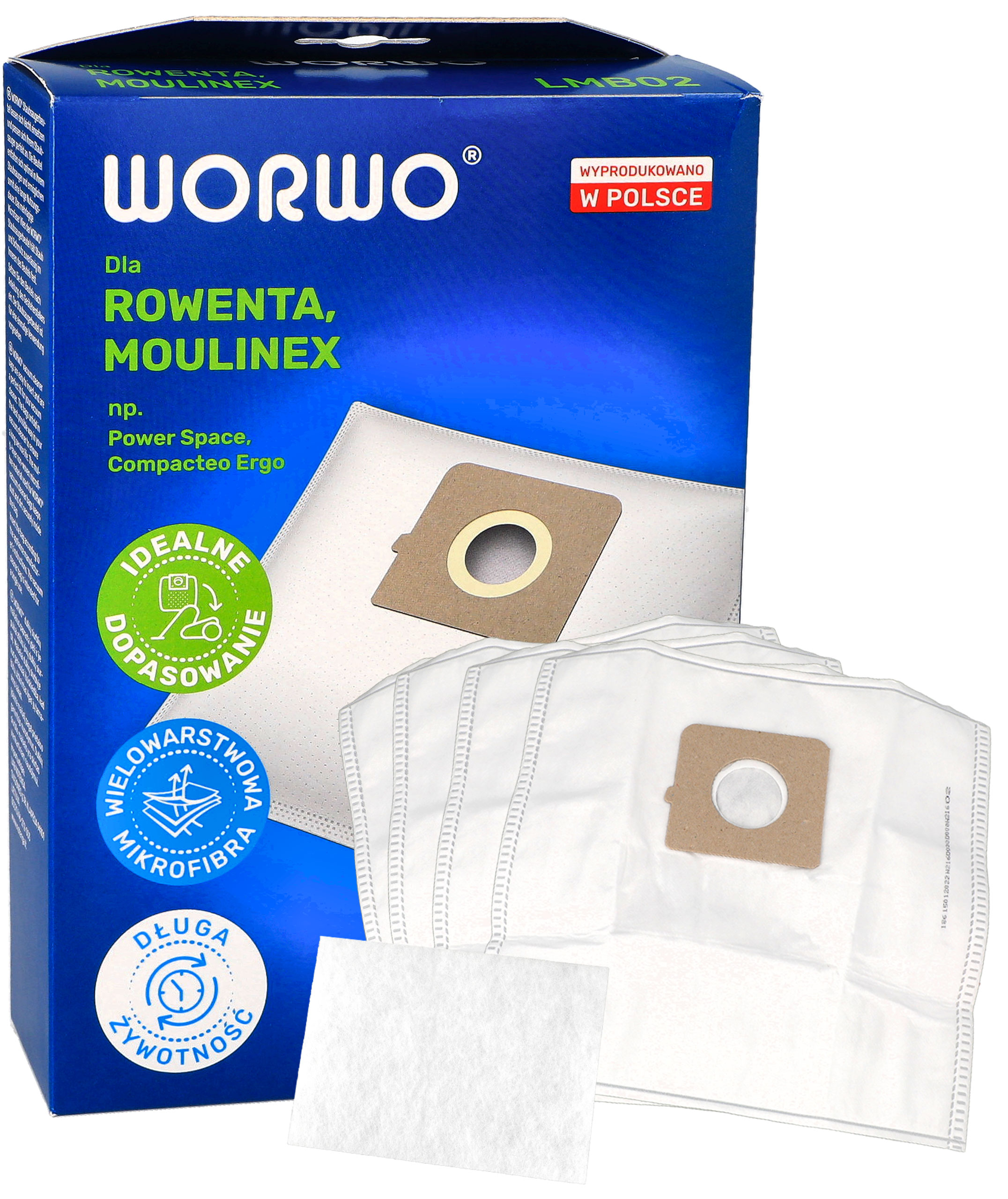 Worki do odkurzacza LG TB33 Passion L02 LMB02K 4 szt + filtr