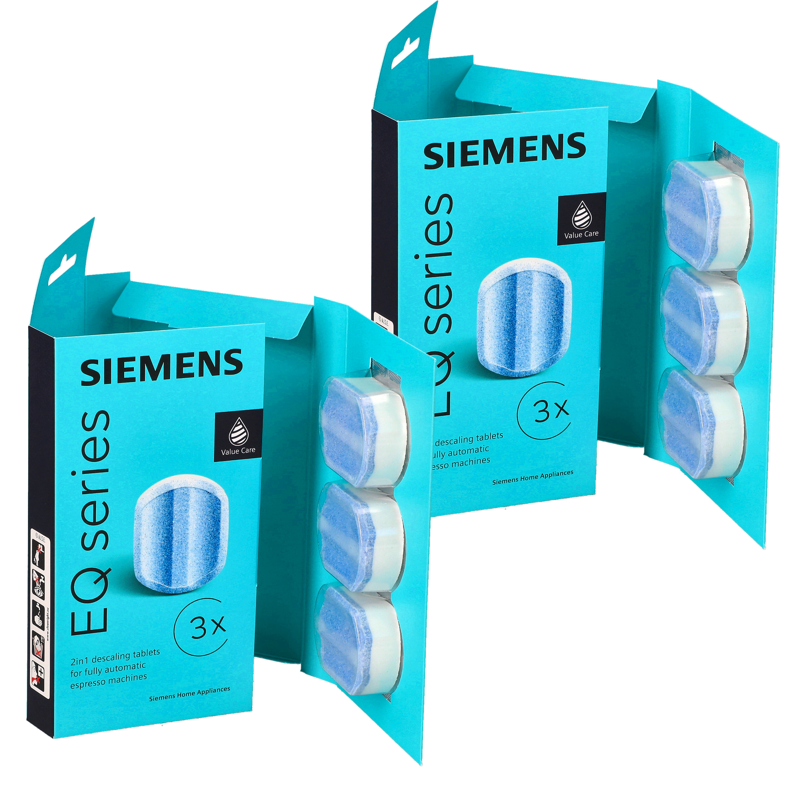 Tabletki odkamieniające Siemens TZ80002 2w1 do ekspresów - 2 x 3 szt