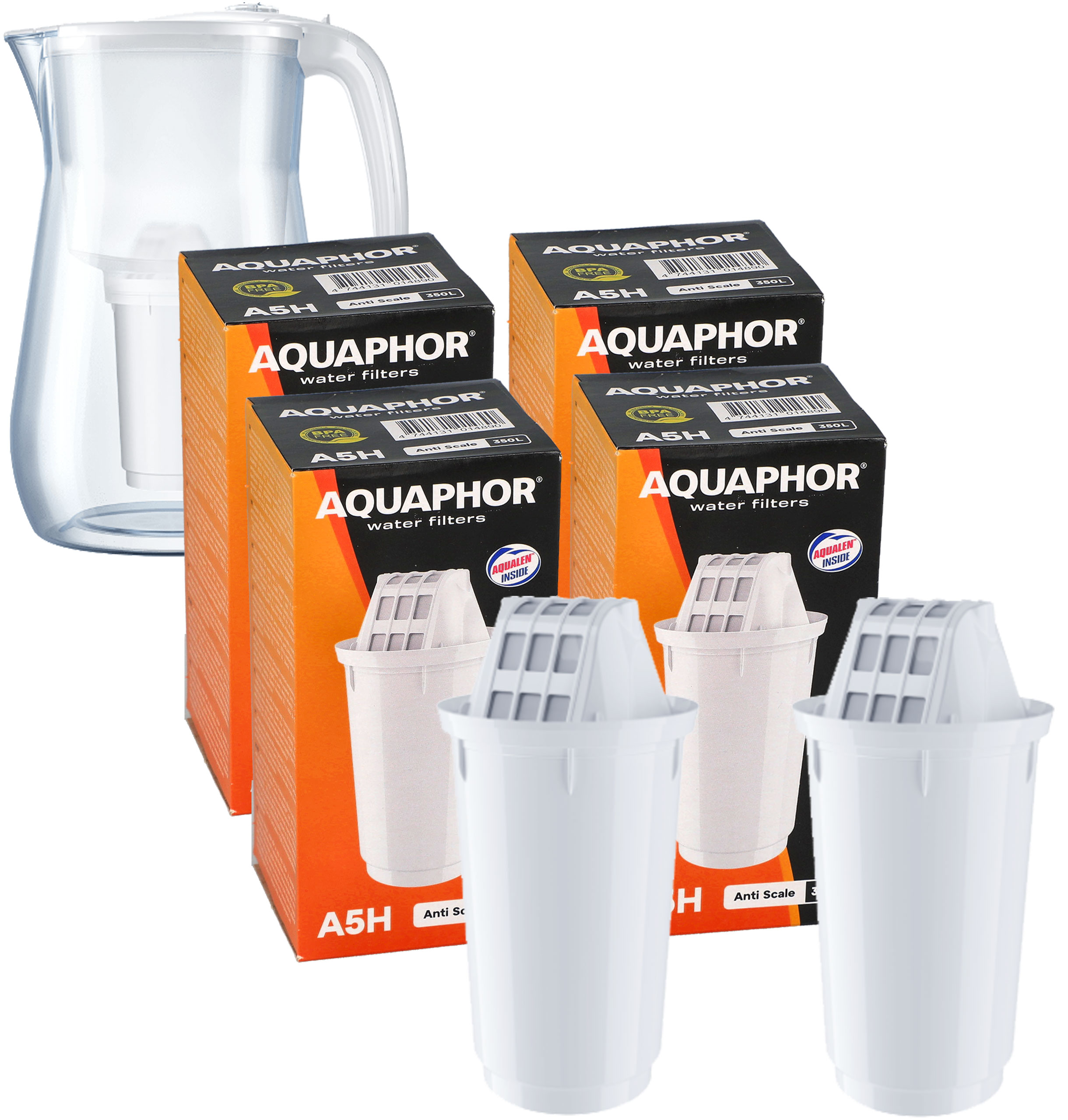 Filtr A5H wkład filtrujący od dzbanka Aquaphor twarda woda 4 sztuki