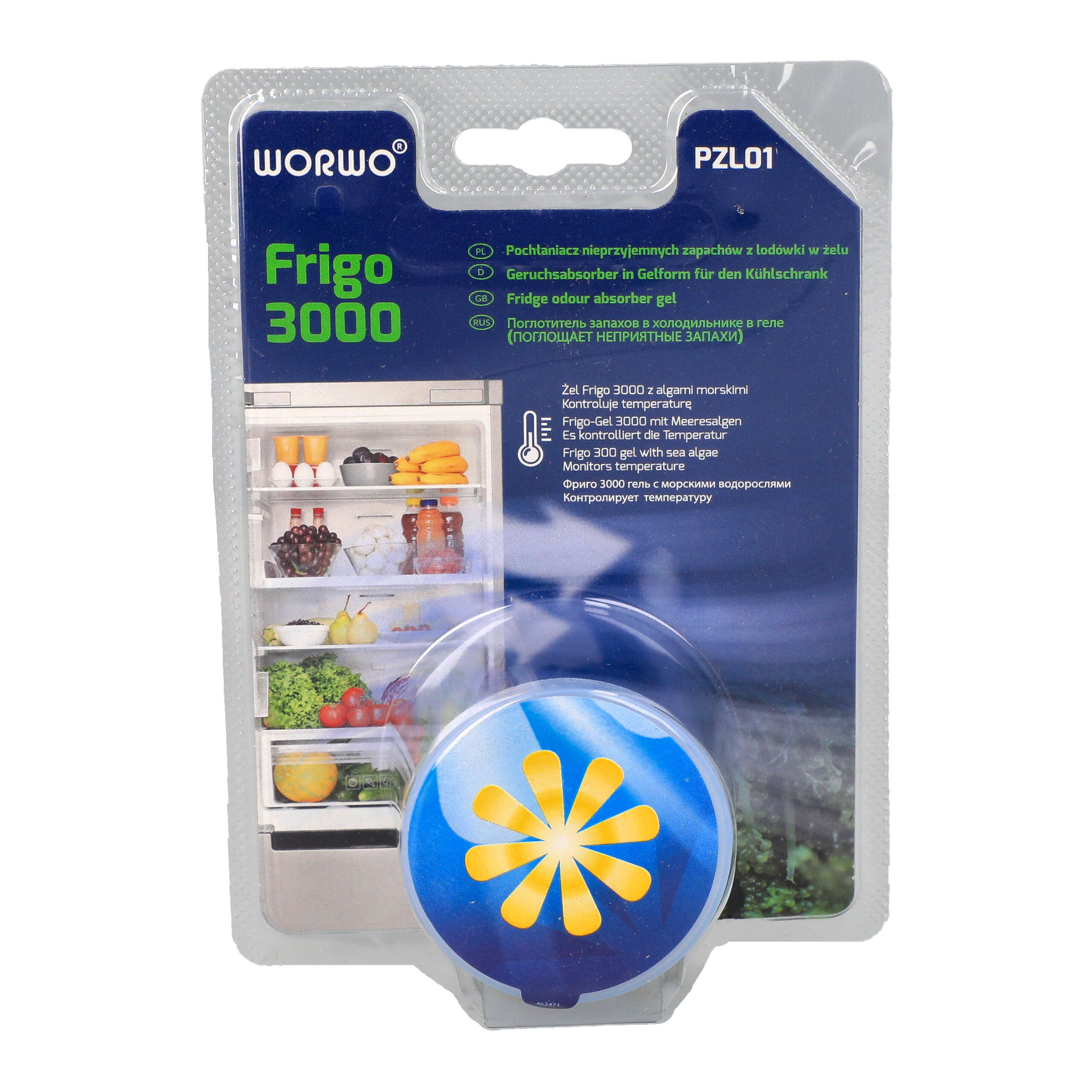 Żelowy pochłaniacz zapachów do lodówki Worwo PZL01 neutralny zapach