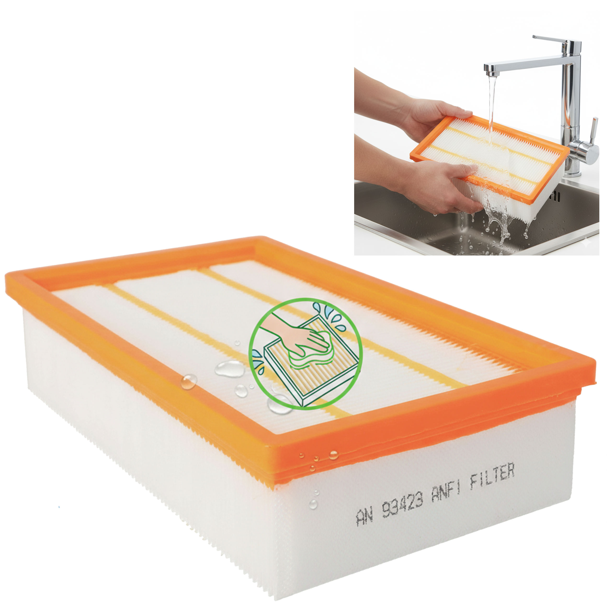 Filtr do odkurzacza Karcher NT 30/1 40/1 361 6.907 662.0 zmywalny