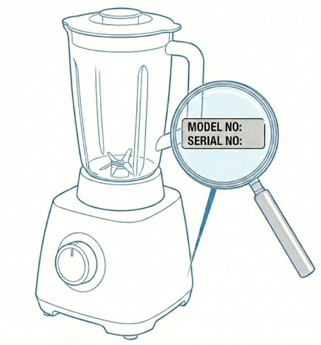 Blender – gdzie znaleźć numer modelu i numer seryjny?