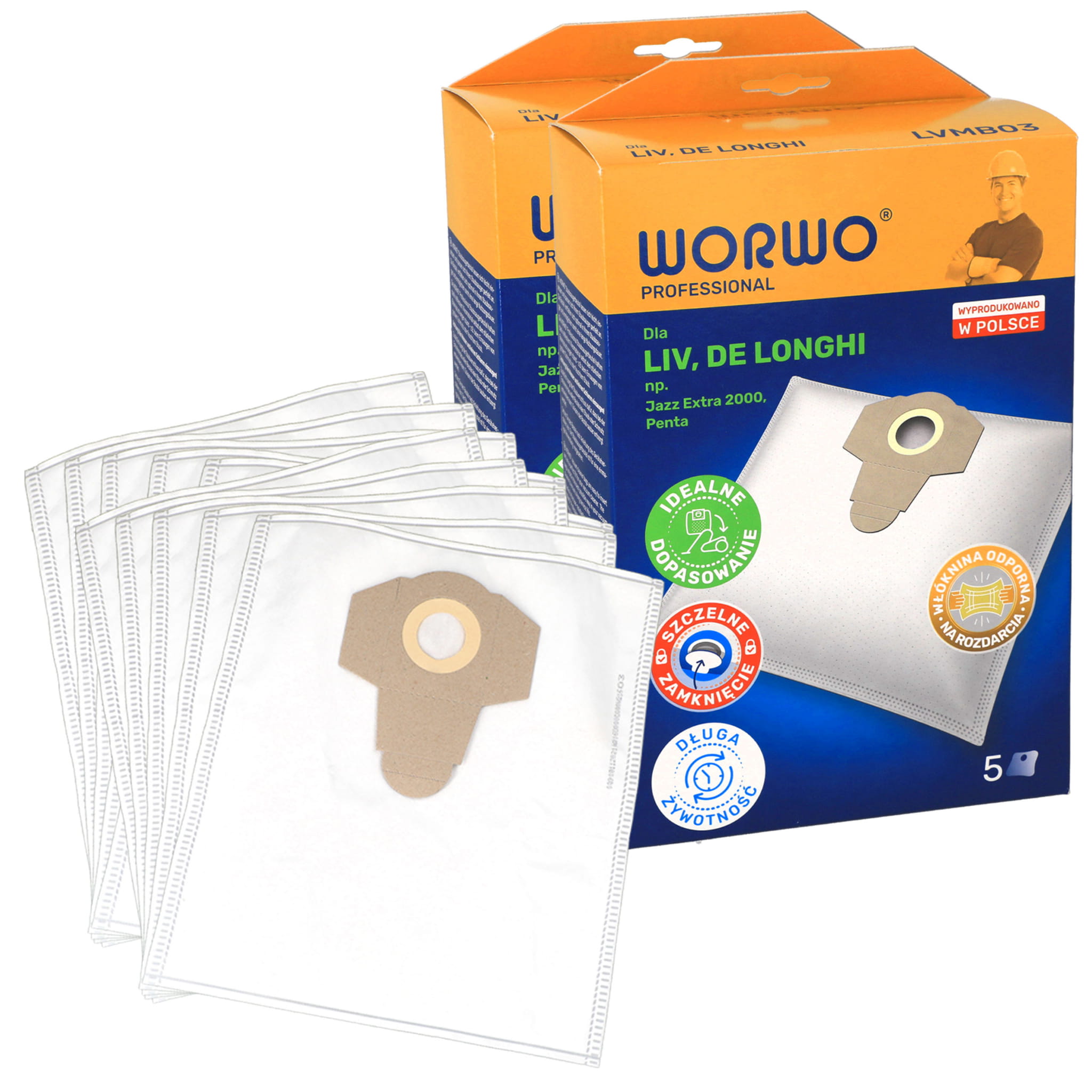 5 Sacchetti Per Aspirapolvere In Carta - Compatibili Con Liv: Jazz, NTS 20 E, R 1400, Powervac 3200, Rio, Swirl E20, Karcher - 2
