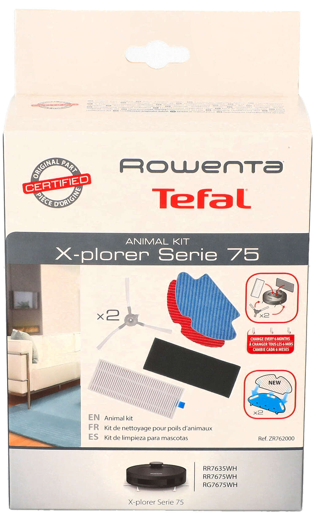 Produktbild von Staubbeutel Passend Für Rowenta Tefal X-Plorer Serie 75 S+/Serie