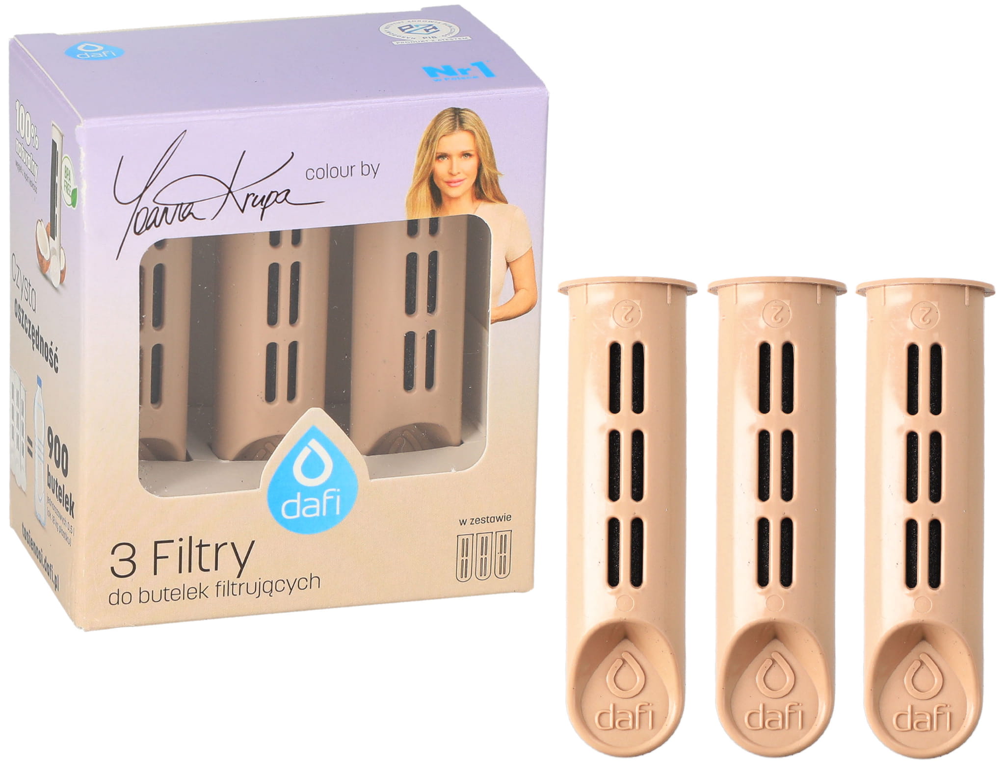 Filtr wkład filtrujący do butelki Dafi Soft Solid Cappuccino x3